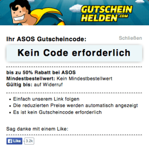Ungültiger Gutschein